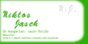 miklos jasch business card